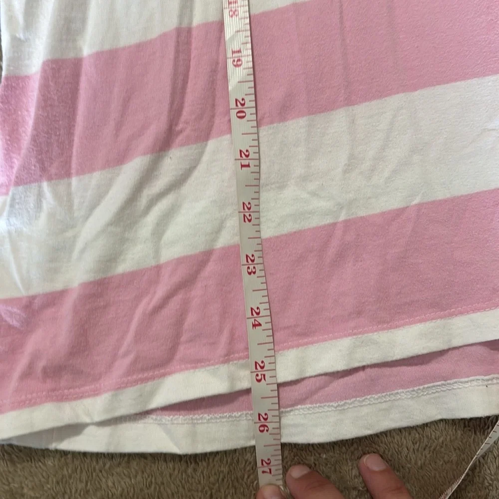 Harley-Davidson Woman’s Long  Sleeve Collard Pink and‎ White Striped Shirt - Picture 7 of 9